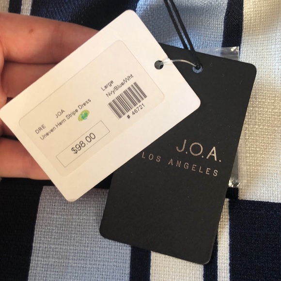 J.O.A. Blue and White Striped Dress - Picture 7 of 7